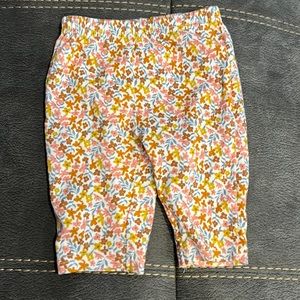 Carters baby girl leggings size 3 months with cute pink, brown flowers.